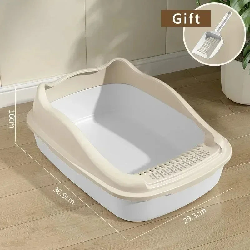 Arenero Pequeño Antisalpicaduras para Gatos