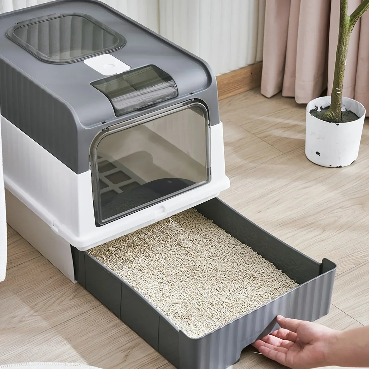 Arenero Plegable Portátil con Tapa y Pala Incluida