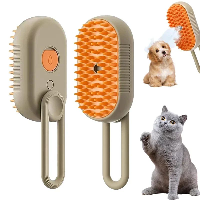Cepillo de Vapor con Spray para Perros y Gatos