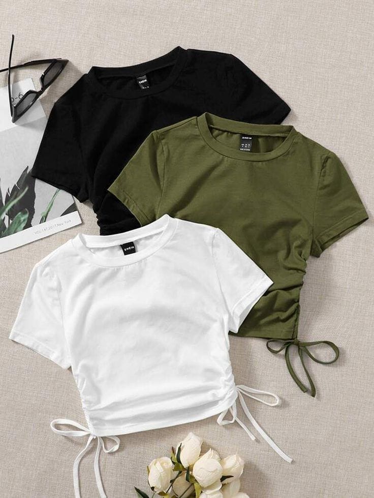 Pack de tres camisetas crop
