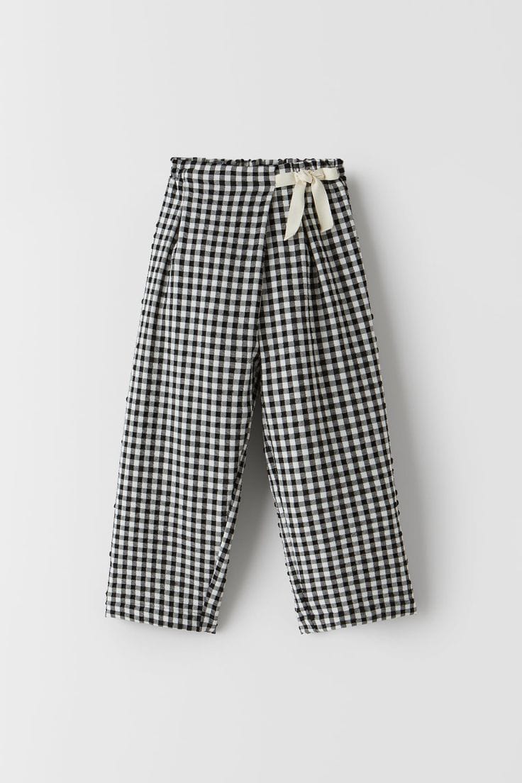 Pantalon de cuadros con mono