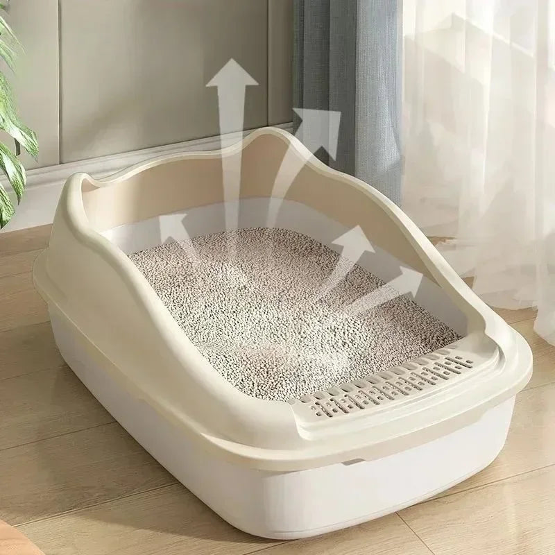 Arenero Pequeño Antisalpicaduras para Gatos