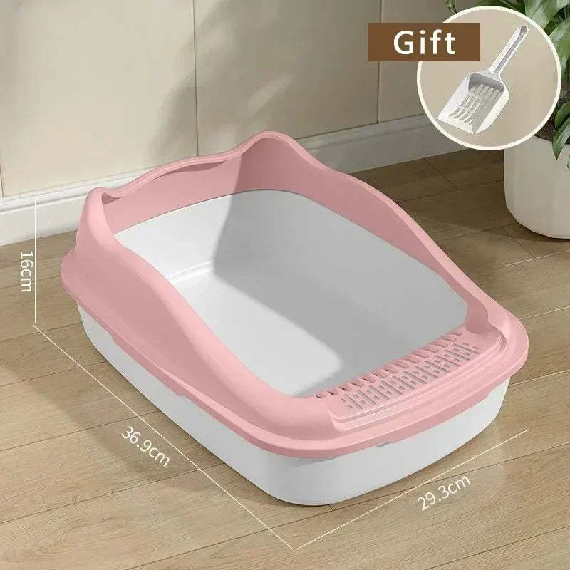 Arenero Pequeño Antisalpicaduras para Gatos