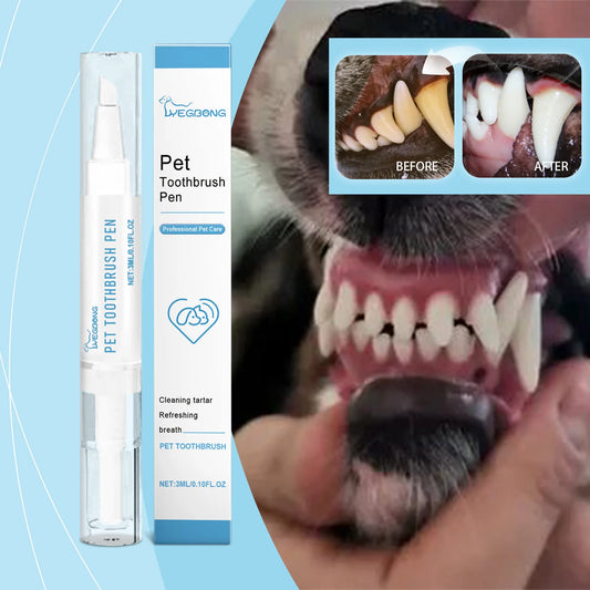 Cepillo Dental en Pluma para Perros y Gatos
