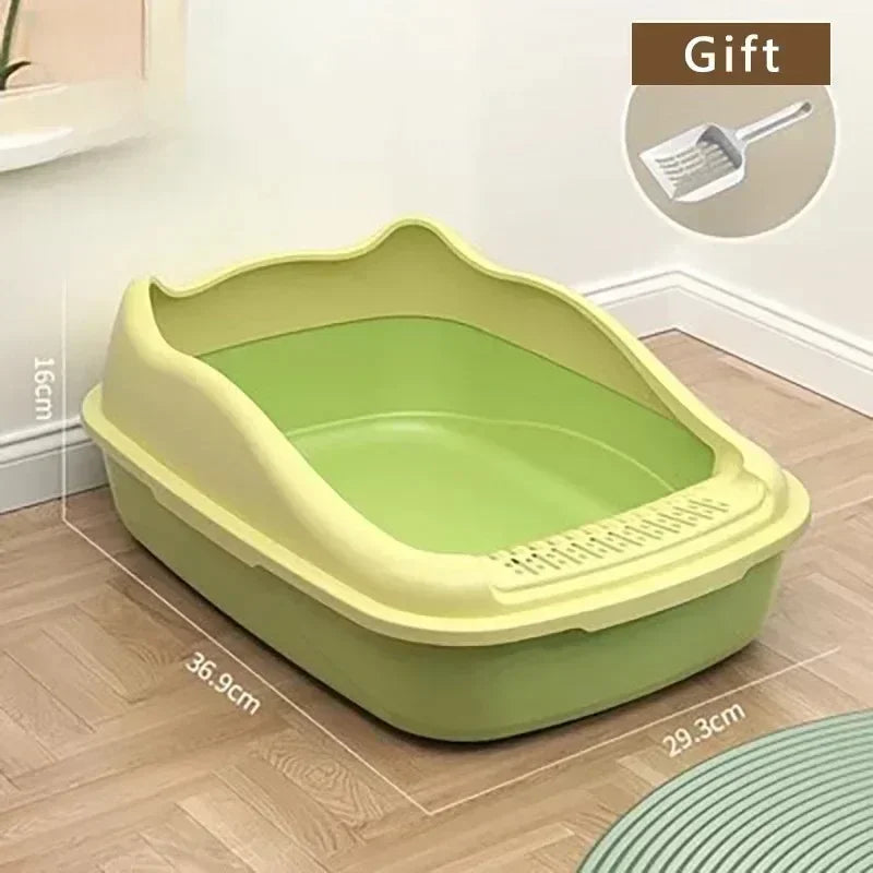 Arenero Pequeño Antisalpicaduras para Gatos