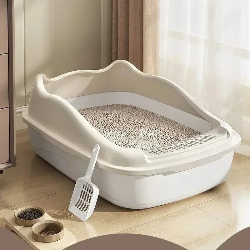 Arenero Pequeño Antisalpicaduras para Gatos