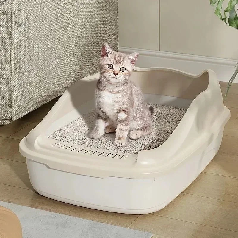 Arenero Pequeño Antisalpicaduras para Gatos