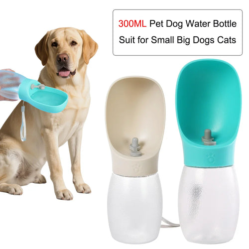 Botella de Agua Portátil para Perros y Gatos 300ml