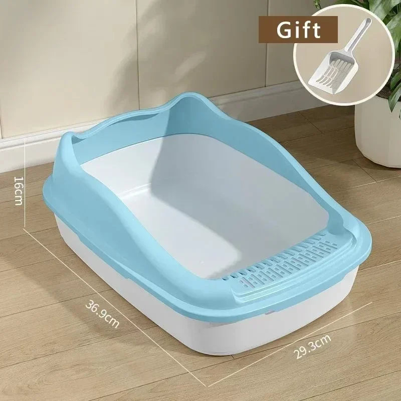 Arenero Pequeño Antisalpicaduras para Gatos